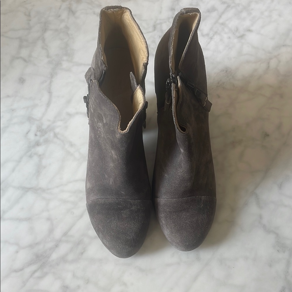 Rag & Bone Gray Suede Ankle Boots